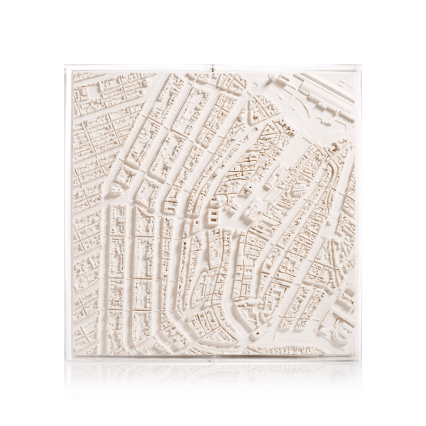 Amsterdam Cityscape Model. Product Shot Front View. Architectural Sculpture by Chisel & Mouse