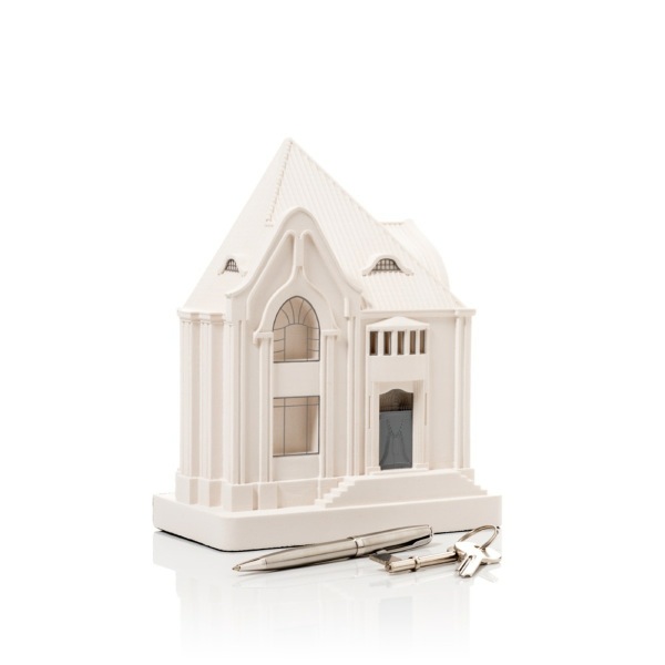 Behrens House Model. Product Shot Front View. Architectural Sculpture by Chisel & Mouse