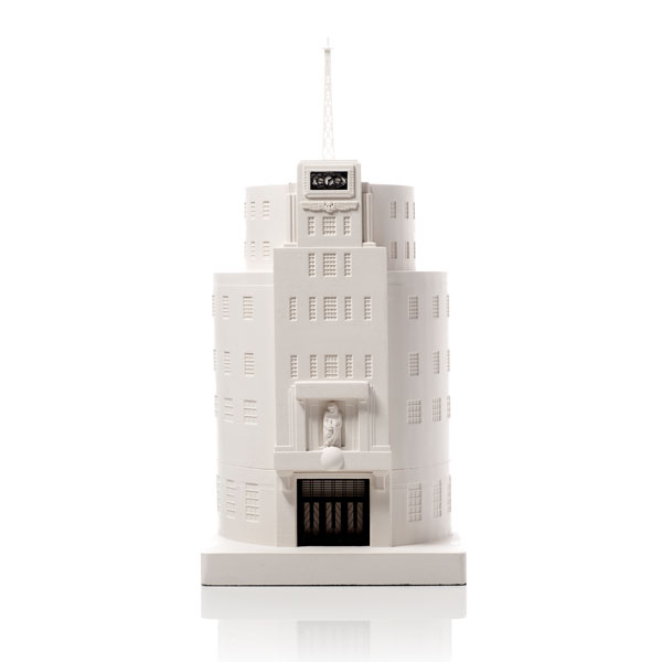 Broadcasting House Model. Product Shot Front View. Architectural Sculpture by Chisel & Mouse