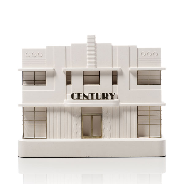 Century Hotel Model. Product Shot Front View. Architectural Sculpture by Chisel & Mouse