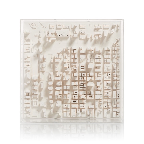 Chicago Cityscape Framed 5000 Model. Product Shot Front View. Architectural Sculpture by Chisel & Mouse