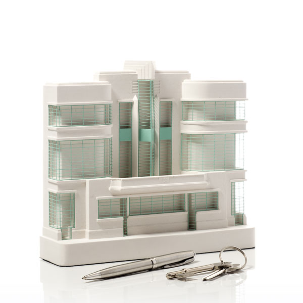 Hoover Building Model. Product Shot Front View. Architectural Sculpture by Chisel & Mouse