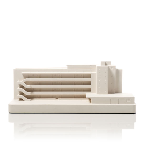 Isokon Building Model. Product Shot Front View. Architectural Sculpture by Chisel & Mouse