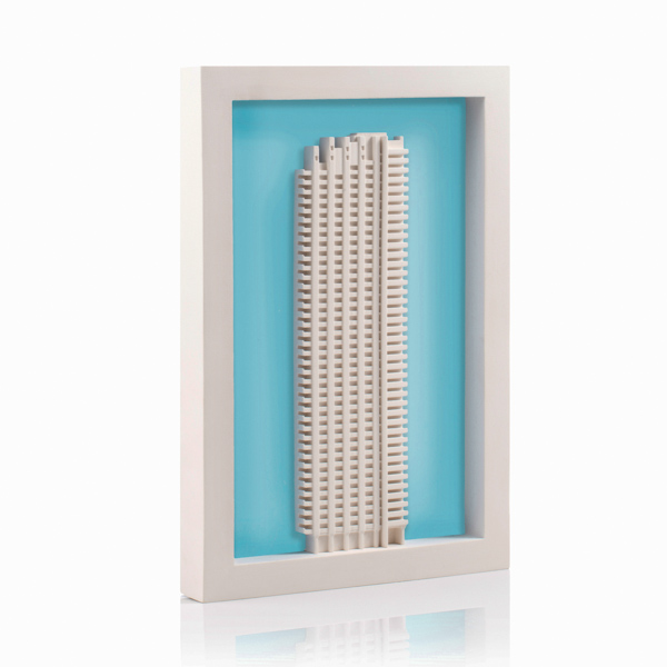 Lauderdale Tower PopArc Model. Product Shot Front View. Architectural Sculpture by Chisel & Mouse