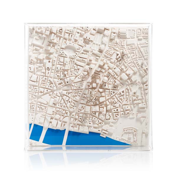 London Cityscape 1:5000. Product Shot Front View. Architectural Sculpture by Chisel & Mouse