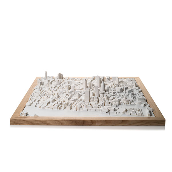 London Cityscape Perspex. Product Shot Front View. Architectural Sculpture by Chisel & Mouse