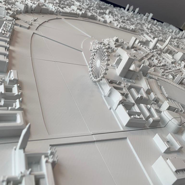 London Cityscape Super Large. Product Shot Front View. Architectural Sculpture by Chisel & Mouse