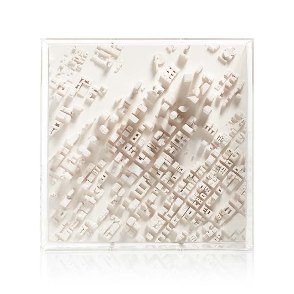 los-angeles Cityscape Model. Product Shot Front View. Architectural Sculpture by Chisel & Mouse