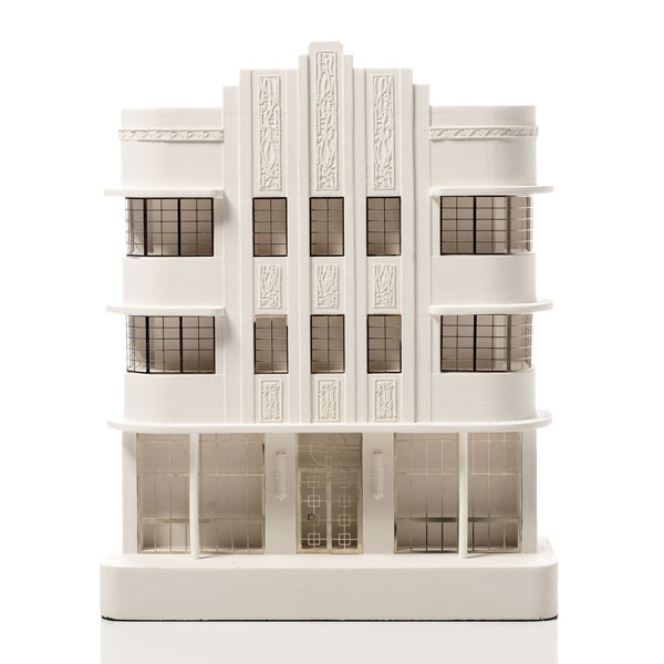 Marlin Hotel Model. Product Shot Front View. Architectural Sculpture by Chisel & Mouse