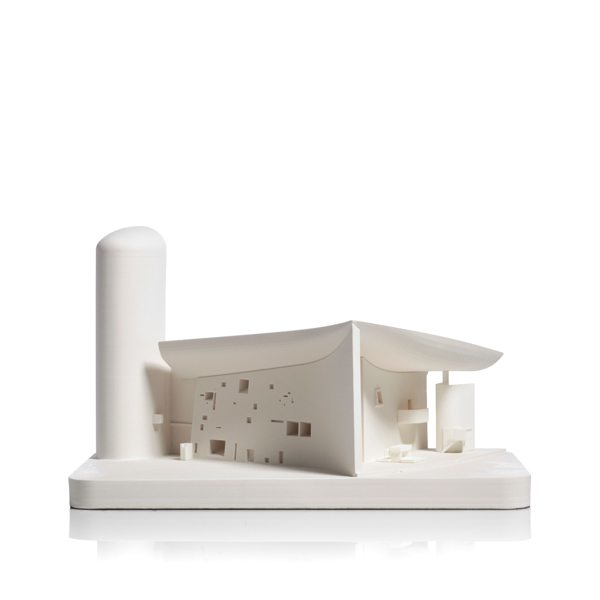 notre dame du haut Le Corbusier Model. Product Shot Front View. Architectural Sculpture by Chisel & Mouse