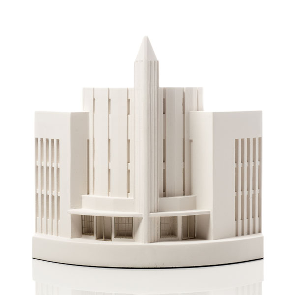 Plymouth Hotel Model. Product Shot Front View. Architectural Sculpture by Chisel & Mouse