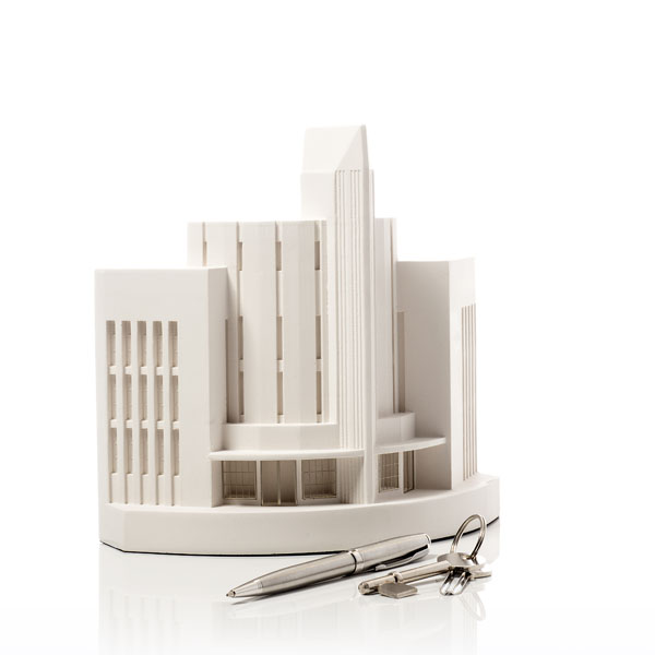 Plymouth Hotel Model. Product Shot Front View. Architectural Sculpture by Chisel & Mouse