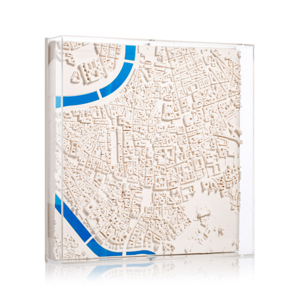 rome Cityscape Model. Product Shot Front View. Architectural Sculpture by Chisel & Mouse