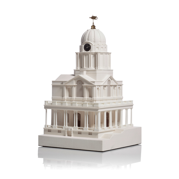 royal naval college queen mary court Model. Product Shot Front View. Architectural Sculpture by Chisel & Mouse