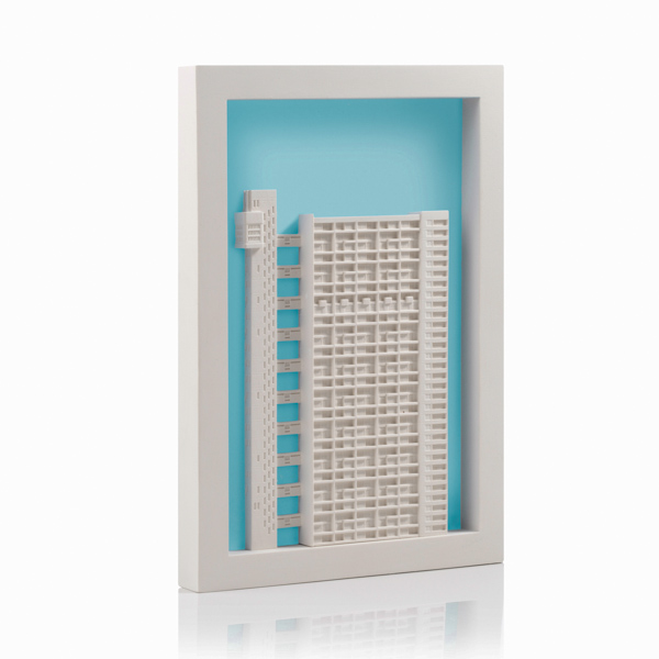 Trellick Tower PopArc Model. Product Shot Front View. Architectural Sculpture by Chisel & Mouse