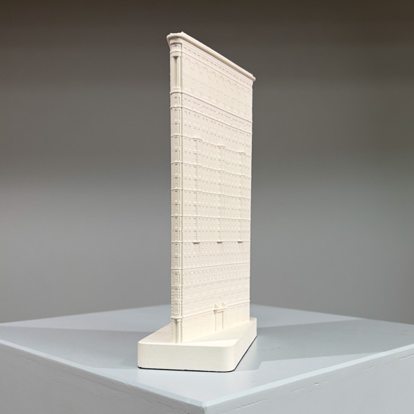 flatiron Building Model. Product Shot Front View. Architectural Sculpture by Chisel & Mouse