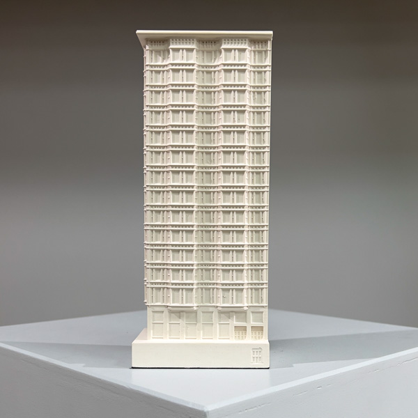 reliance Building Model. Product Shot Front View. Architectural Sculpture by Chisel & Mouse
