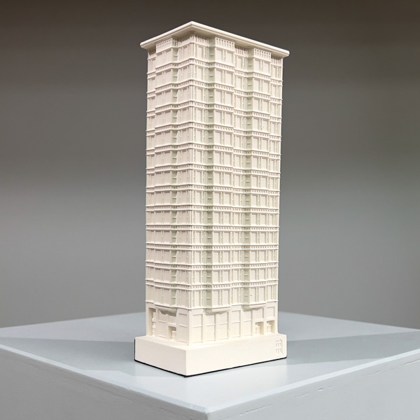 reliance Building Model. Product Shot Front View. Architectural Sculpture by Chisel & Mouse