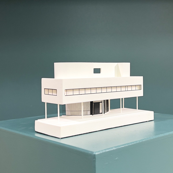 Villa Savoye Model. Product Shot Front View. Architectural Sculpture by Chisel & Mouse