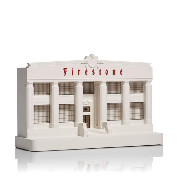 Firestone Building Model. Product Shot Side View. Architectural Sculpture by Chisel & Mouse