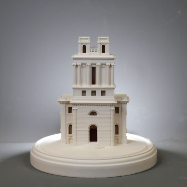 st mary woolnoth Model. Product Shot Front View. Architectural Sculpture by Chisel & Mouse