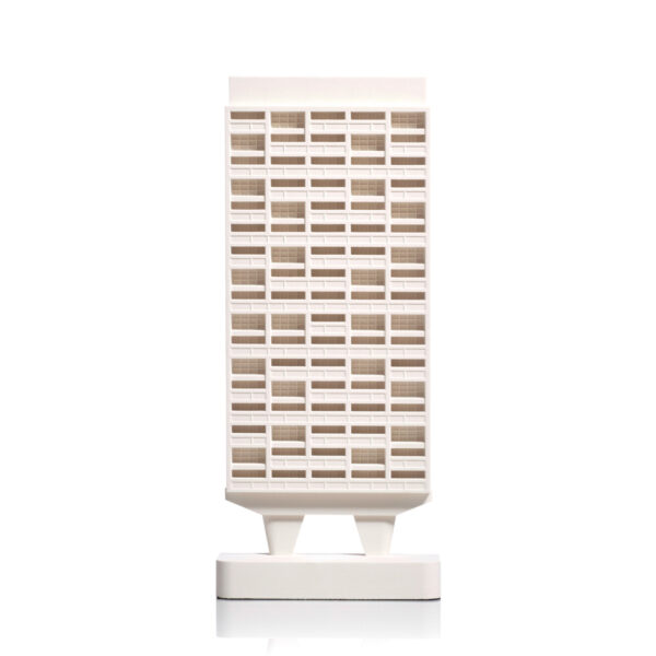 unite d habitation Le Corbusier Model. Product Shot Front View. Architectural Sculpture by Chisel & Mouse