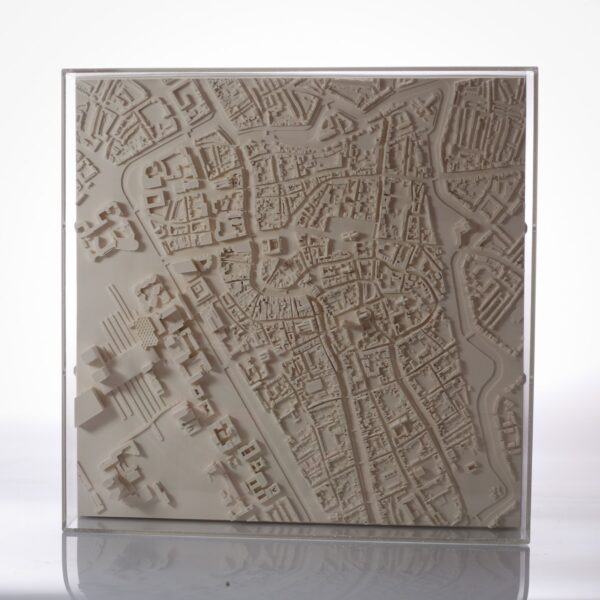 Utrecht Cityscape Framed 5000 Model. Product Shot Front View. Architectural Sculpture by Chisel & Mouse