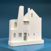 hill house Model. Product Shot Side View. Architectural Sculpture by Chisel & Mouse
